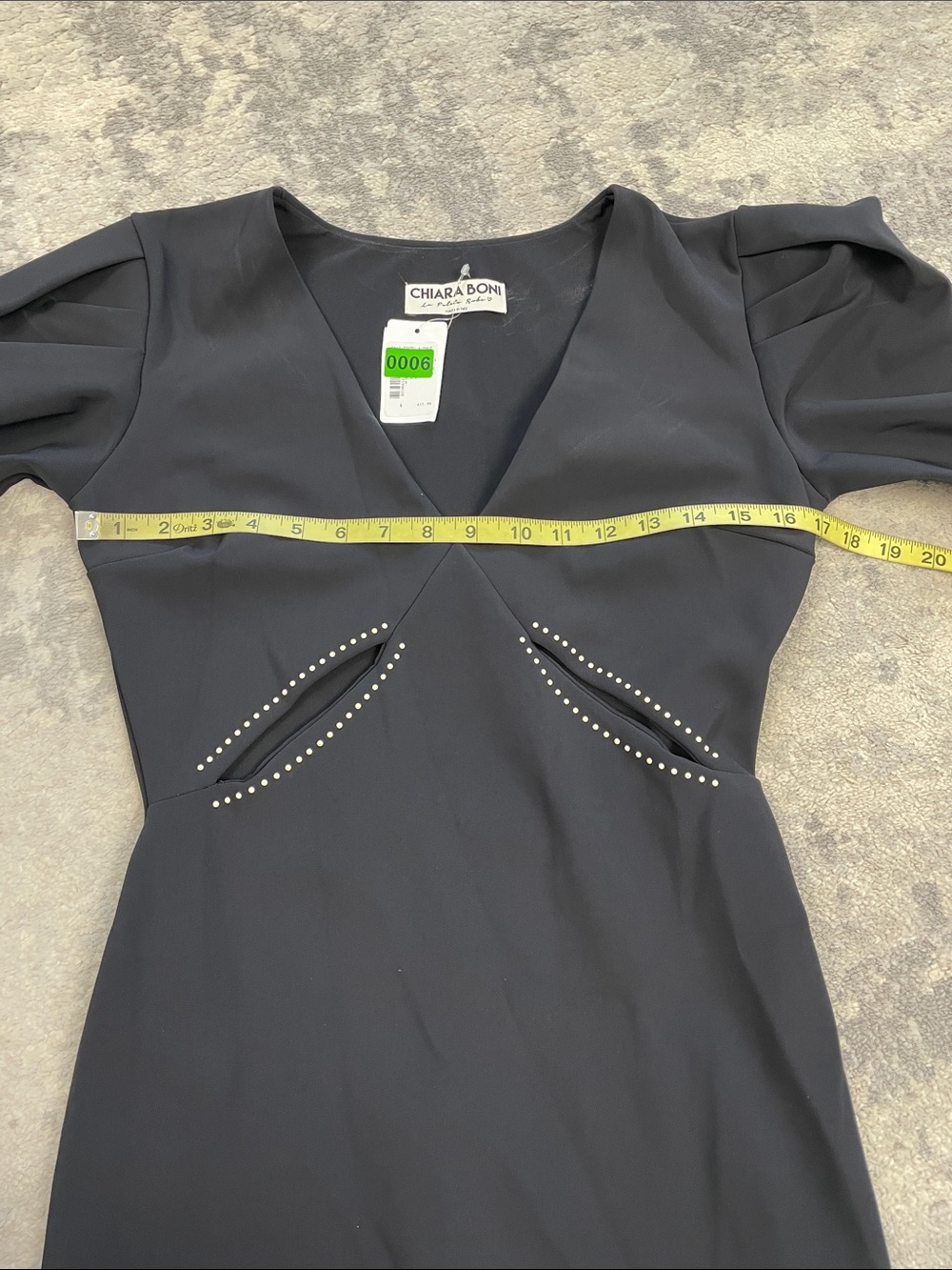 NWT Chiara Boni Castelo Maxi Dress Gown Black Cut Out Sz 44 - Picture 8 of 15
